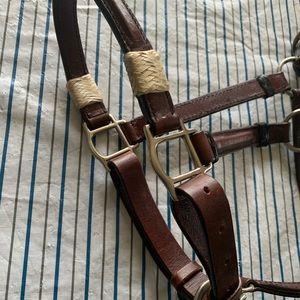 Horse size leather halter